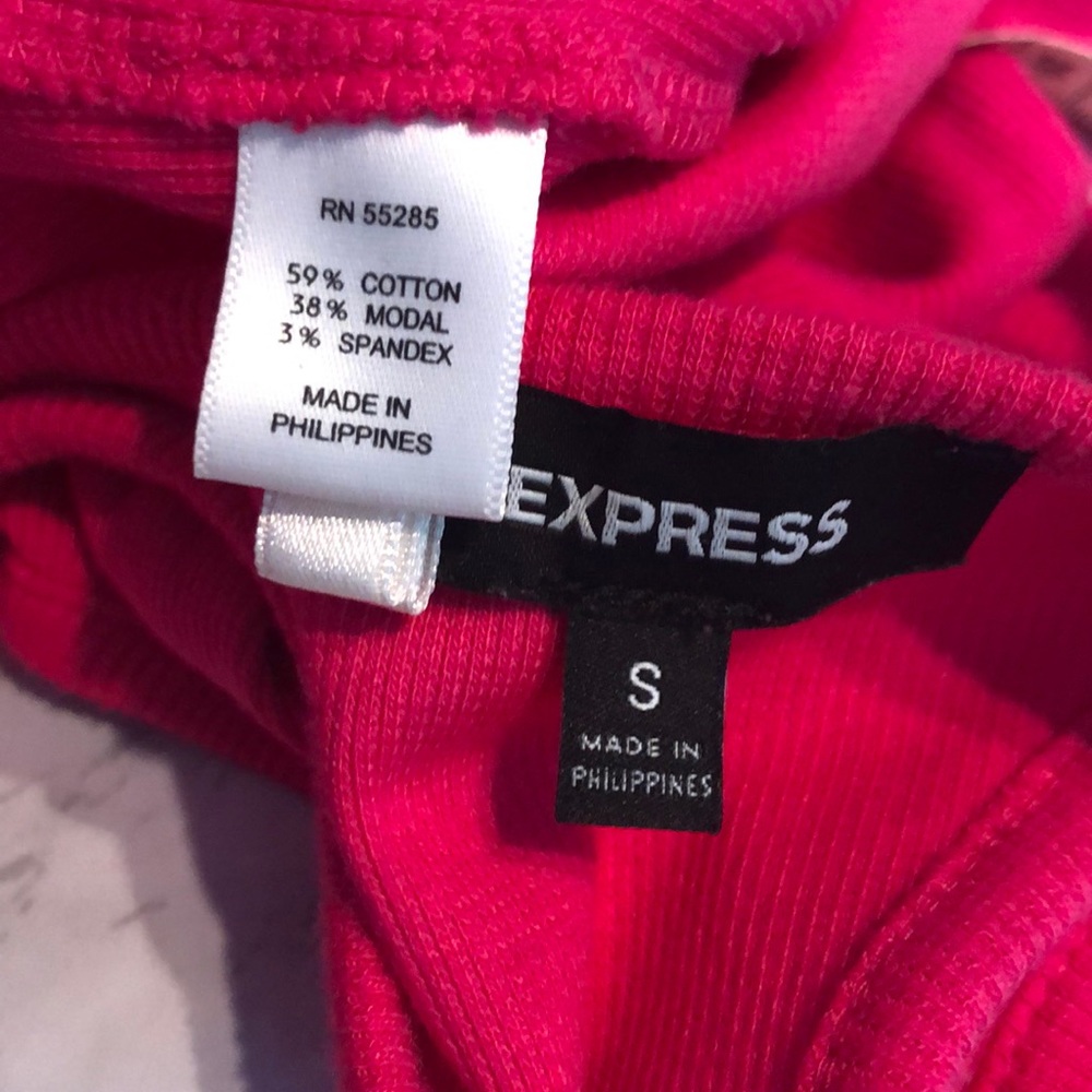 Express Pink Ribbed Racerback Dress Sz S - Picture 8 of 8